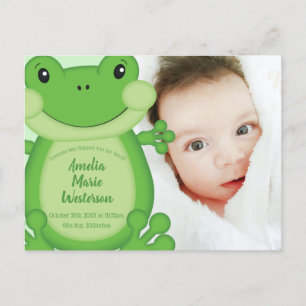 Frog Baby Shower Green Postcard