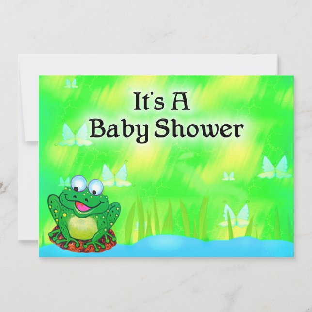 Frog Baby Shower Invitation (Front)