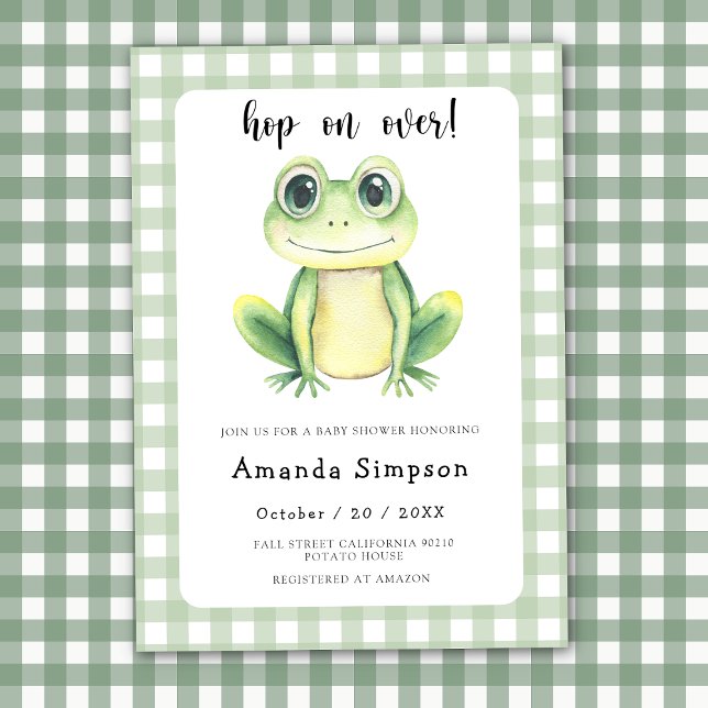 Frog Baby shower Invitation (Creator Uploaded)