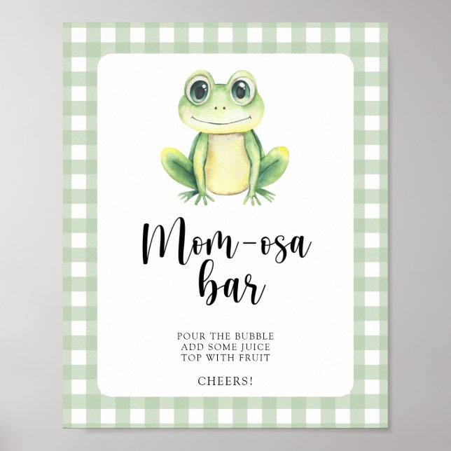 Frog baby shower - Momosa bar Poster (Front)