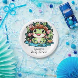 Frog Baby Shower Paper Plate
