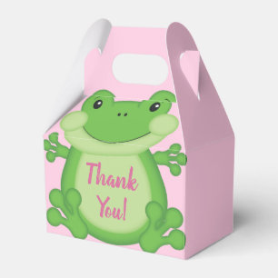 Frog Baby Shower Pink Favour Box