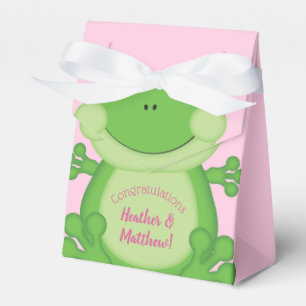 Frog Baby Shower Pink Girl Favour Box