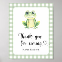 Frog baby shower - Thank you for coming