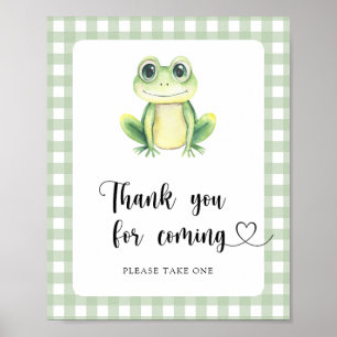 Frog baby shower - Thank you for coming Poster