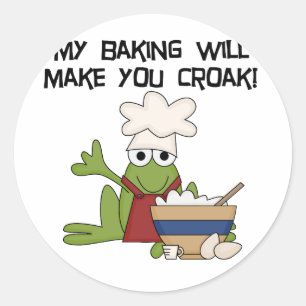 Frog Baker Tshirts and Gifts Classic Round Sticker