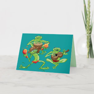 Frog band birthday card or invitation