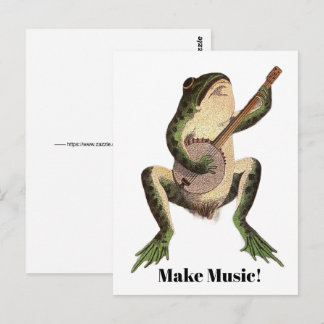 Frog & Banjo Postcard