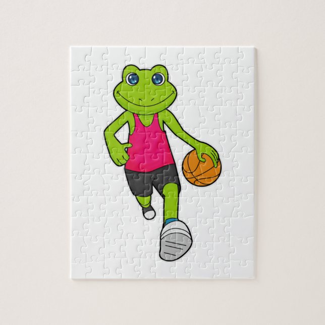 Frog Basketball player Basketball Jigsaw Puzzle (Vertical)