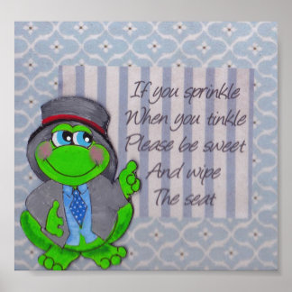 Frog Bathroom Rules Wall Decor Frog Theme