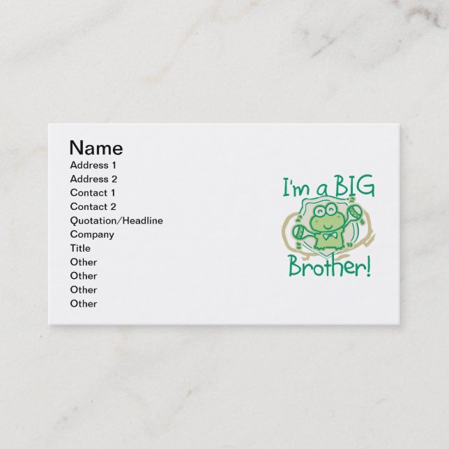Frog Big Brother Business Card (Front)