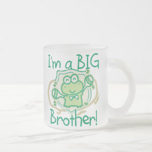 Frog Big Brother Frosted Glass Coffee Mug
