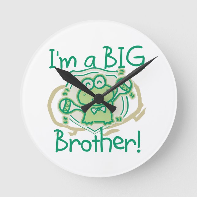 Frog Big Brother Round Clock (Front)