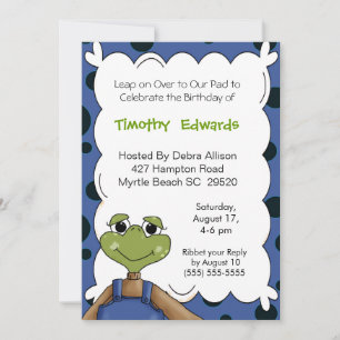 Frog Birthday Invitation