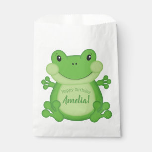 Frog Birthday Party Green Favour Bags