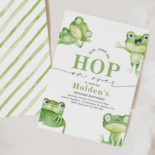 Frog Birthday Party Invitation (Creator Uploaded)
