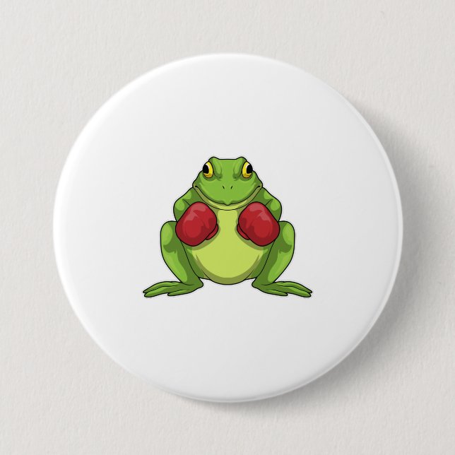 Frog Boxer Boxing gloves 7.5 Cm Round Badge (Front)