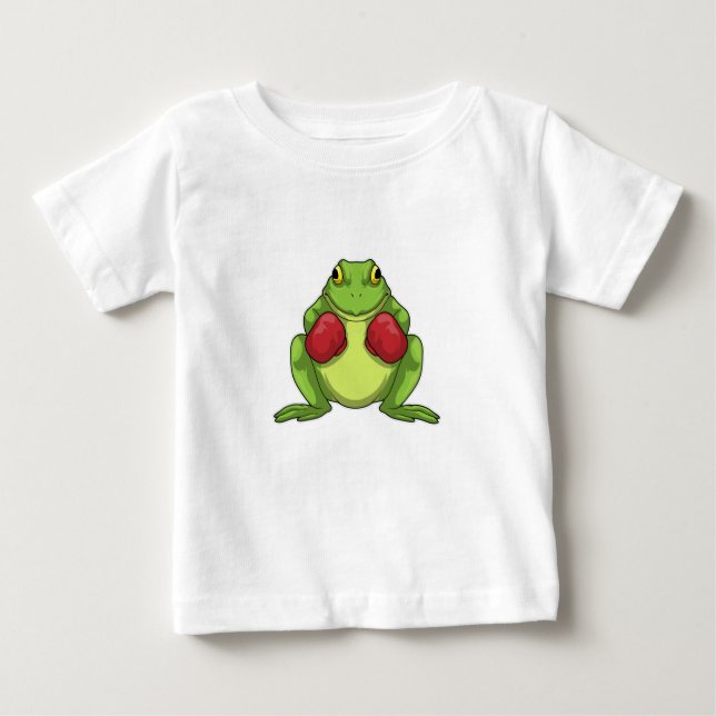 Frog Boxer Boxing gloves Baby T-Shirt (Front)