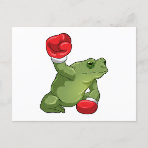 Frog Boxer Boxing gloves Postcard