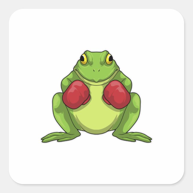 Frog Boxer Boxing gloves Square Sticker (Front)