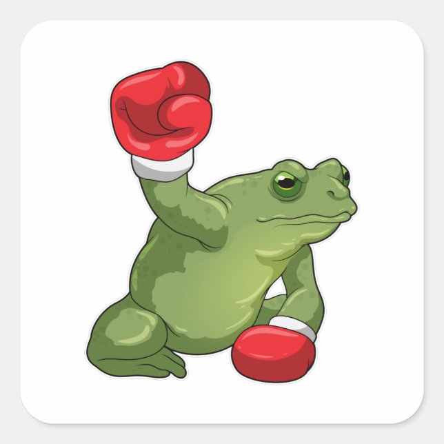 Frog Boxer Boxing gloves Square Sticker (Front)