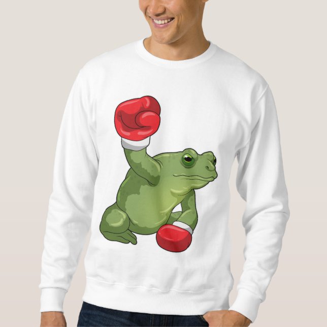 Frog Boxer Boxing gloves Sweatshirt (Front)