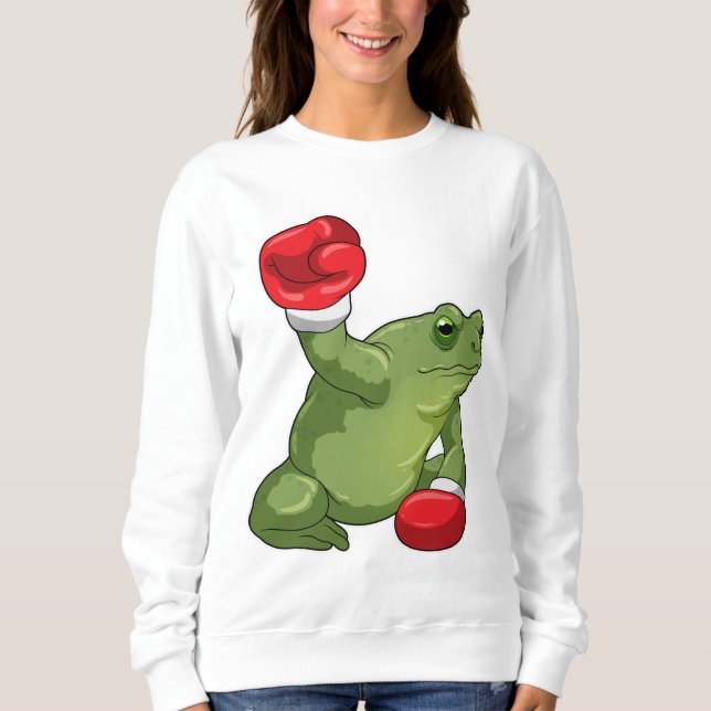 Frog Boxer Boxing gloves Sweatshirt (Front)
