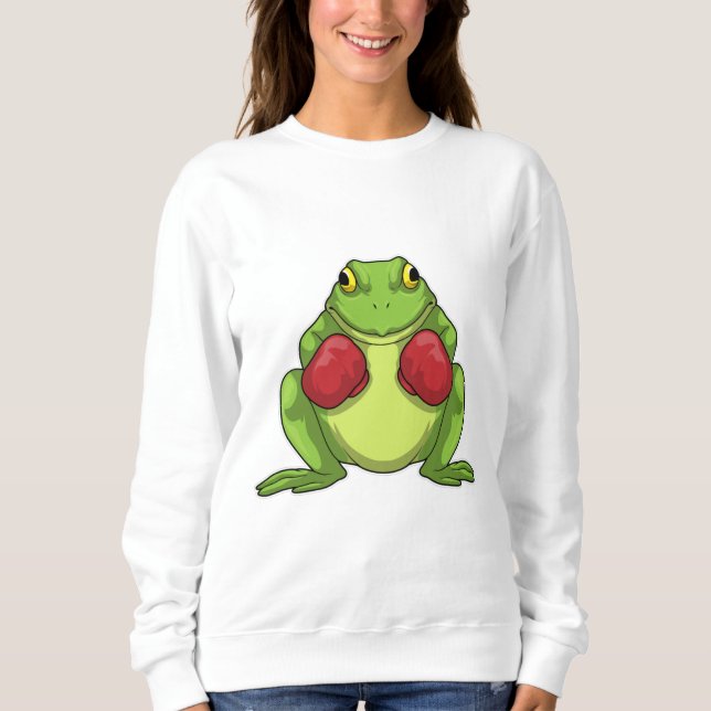 Frog Boxer Boxing gloves Sweatshirt (Front)