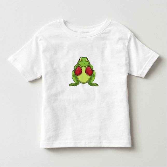 Frog Boxer Boxing gloves Toddler T-Shirt (Front)