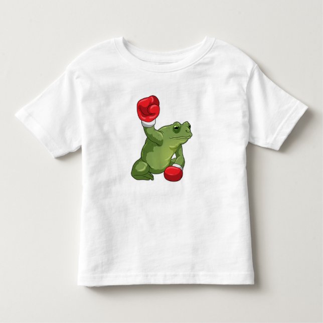 Frog Boxer Boxing gloves Toddler T-Shirt (Front)