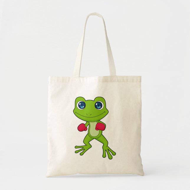 Frog Boxing Boxer Boxing gloves Tote Bag (Front)