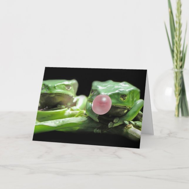 Frog Bubble Thank You Card (Front)