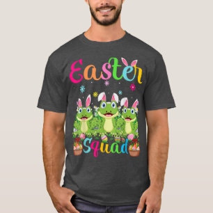 Frog Bunny Ear Funny Easter Squad Frog Happy Easte T-Shirt