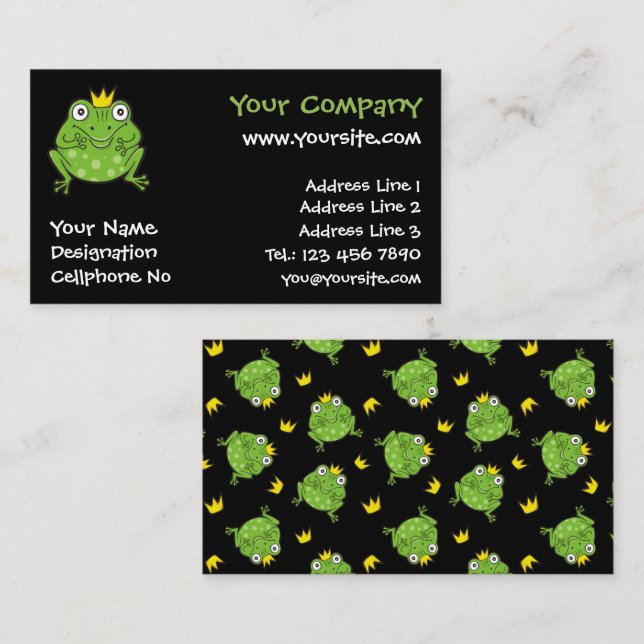 Frog Cartoon Business Card (Front/Back)