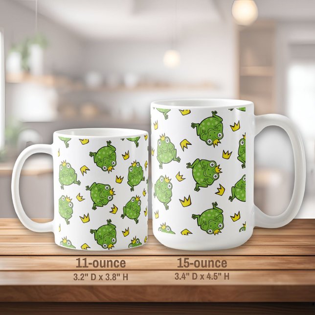 Frog Cartoon Pattern Coffee Mug (Creator Uploaded)