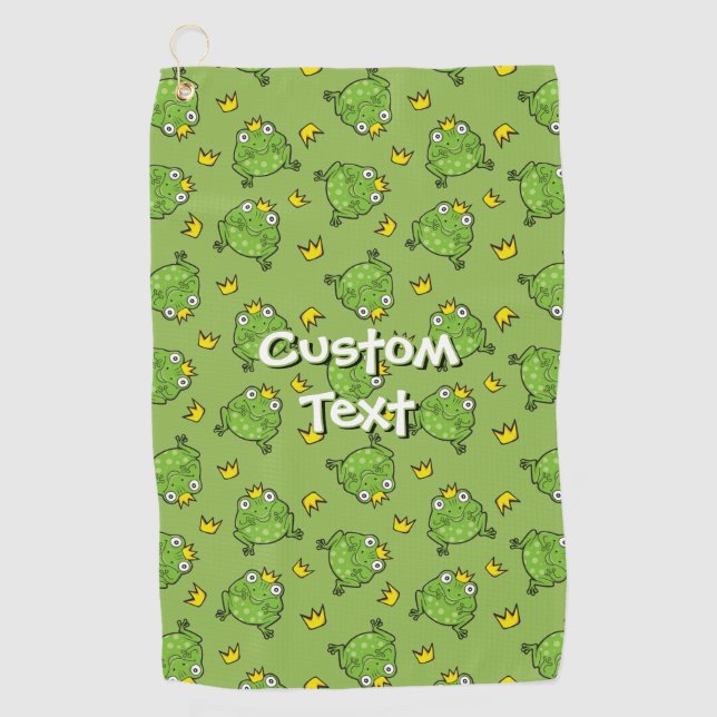 Frog Cartoon Pattern Golf Towel (Front)
