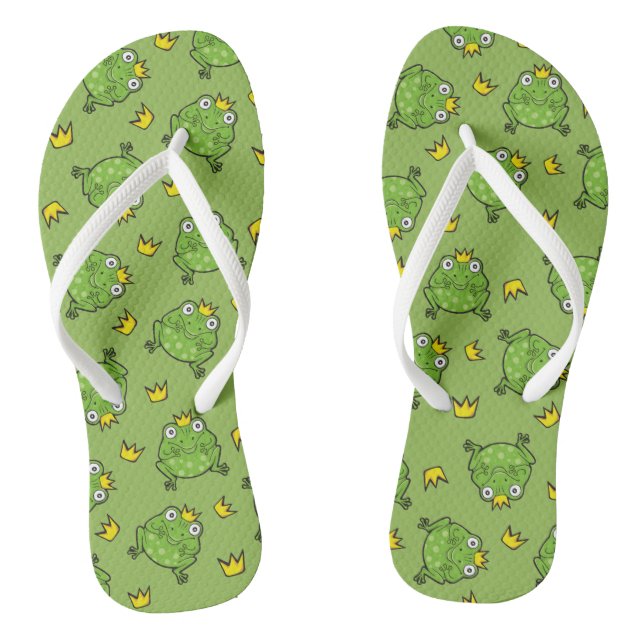 Frog Cartoon Pattern Jandals (Footbed)