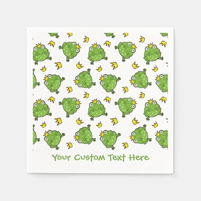 Frog Cartoon Pattern Napkin (Front)