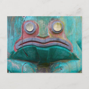 Frog Carving Postcard