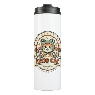 Frog Cat Frogcore Cat Vintage Vector Art Shirt Des Thermal Tumbler