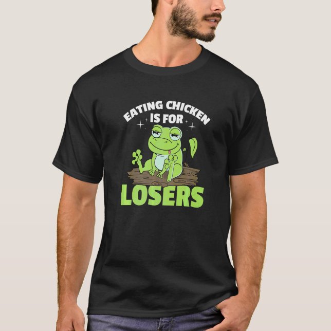 Frog Catcher Catching Frog Gigging T-Shirt (Front)