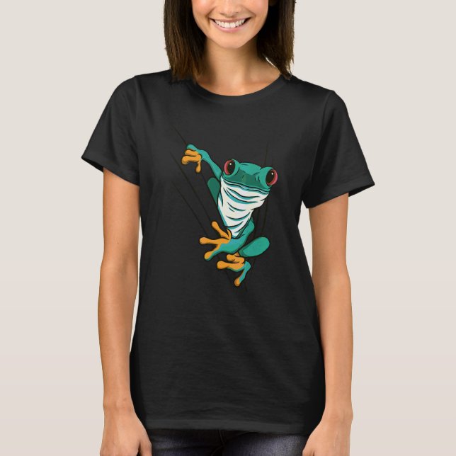 Frog Catcher Hunter Amphibian Catching Toad T-Shirt (Front)