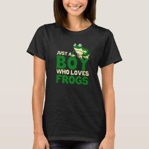 Frog Catching Kids  Just A Boy Who Loves Frogs T-Shirt