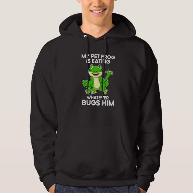 Frog Catching ' Toad Hunting For A Bullfrog Hunter Hoodie (Front)
