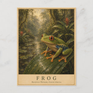 Frog Central America VINTAGE Postcard