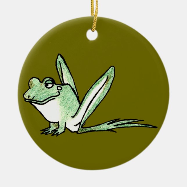 Frog Ceramic Tree Decoration (Front)