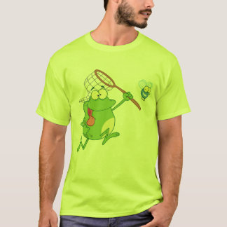 Frog chasing fly with net T-Shirt