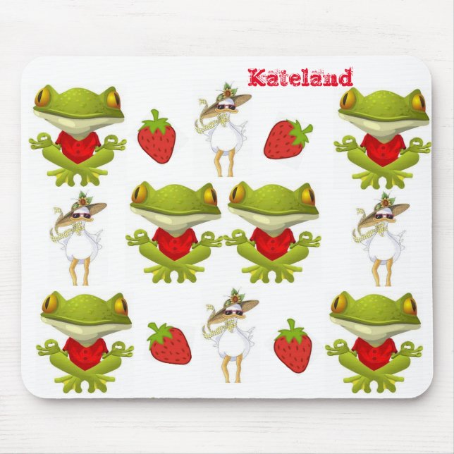 Frog Chicken Strawberry Mouse Pad! Pad (Front)