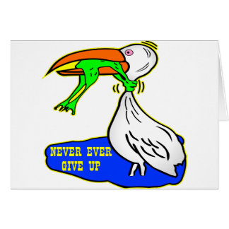 Frog Choking Bird Never Ever Give Up