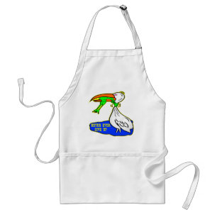 Frog Choking Bird Never Ever Give Up Standard Apron